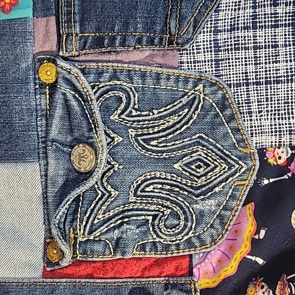 Extra large tote bag made from upcycled jeans - Picture 3 of 8